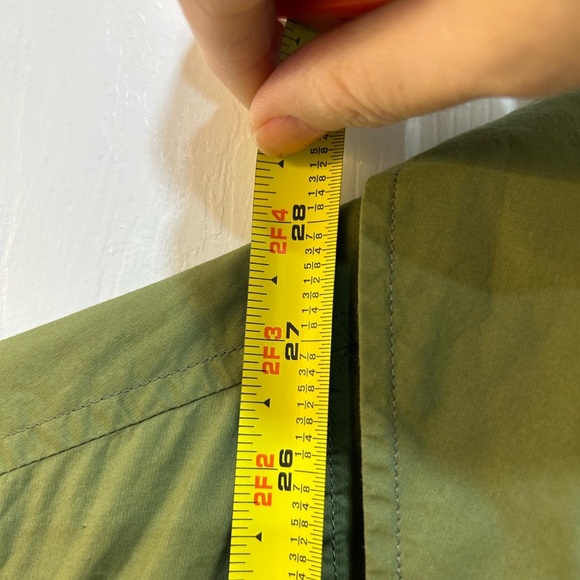 Kate Spade Saturday Button Front Top 100% Cotton Blouse Olive Green Women Sz L - Picture 7 of 9